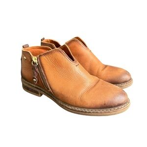 Pikolinos Aldaya Booties Brown Leather Shoes Comfort Ankle Boots Womens 38 7.5 8